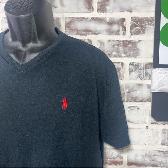 Polo by Ralph Lauren Men's Black V-Neck Shirt - Picture 2 of 5